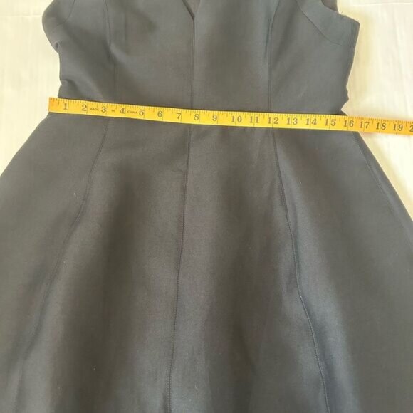 Halston Heritage Black A-line Mini Dress Size 10 - Picture 10 of 11
